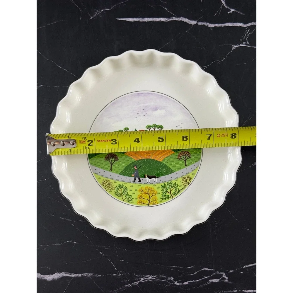 VTG Villeroy & Boch Naif Fluted Quiche Tart 8